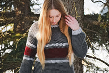 Load image into Gallery viewer, Striped Belle Sleeve Sweater Crochet PATTERN