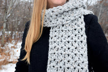 Load image into Gallery viewer, Grey Marble Anneliese Scarf