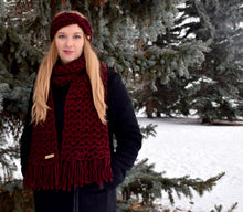 Load image into Gallery viewer, Burgundy Anneliese Scarf
