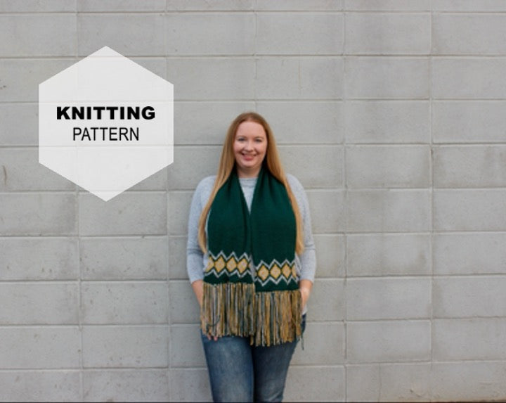 Golden Bear Scarf: Knit Pattern