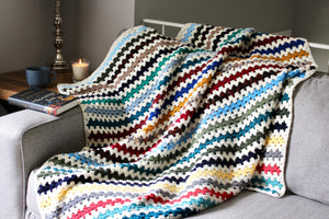 Rainbow Scrappy Blanket: Crochet PATTERN