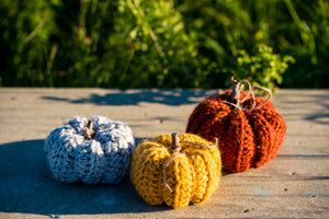 Crocheted Pumpkin Decor