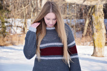 Load image into Gallery viewer, Striped Belle Sleeve Sweater Crochet PATTERN
